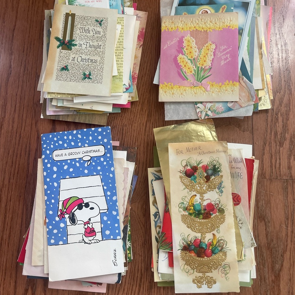 Free with any purchase -Assorted Vintage Greeting Cards perfect for scrapbooking